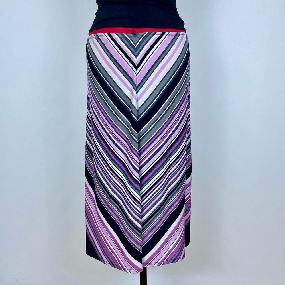 Y2K Striped Slinky Skirt